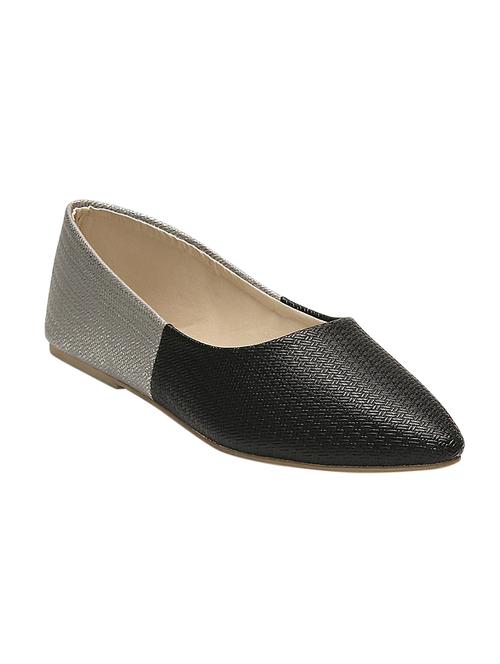 black leatherette slip on ballerina - 14331917 - Very Small Image - 1