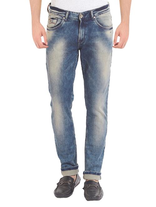 blue heavy washed jeans - 14332016 - Very Small Image - 1