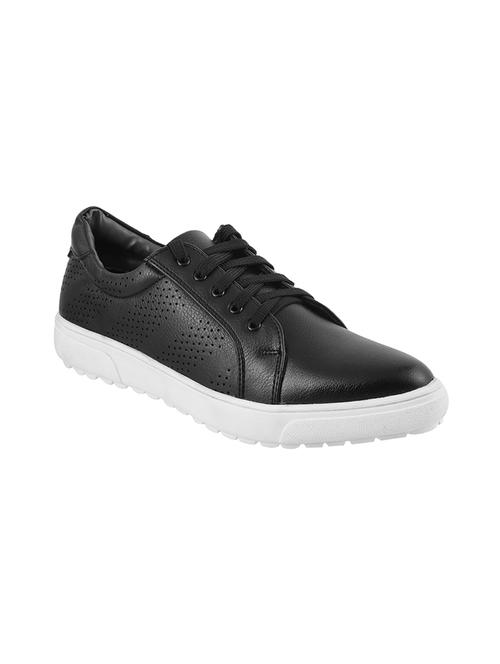 black pu laceup sneakers - 14332585 - Very Small Image - 1
