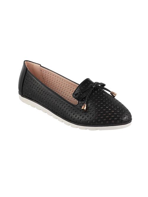 black leatherette slip on loafers - 14332748 - Very Small Image - 1