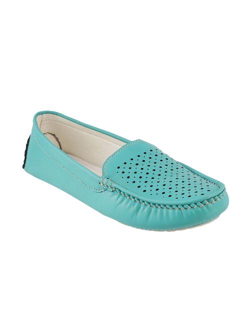 green leatherette slip on loafers - 14332757 - Very Small Image - 1