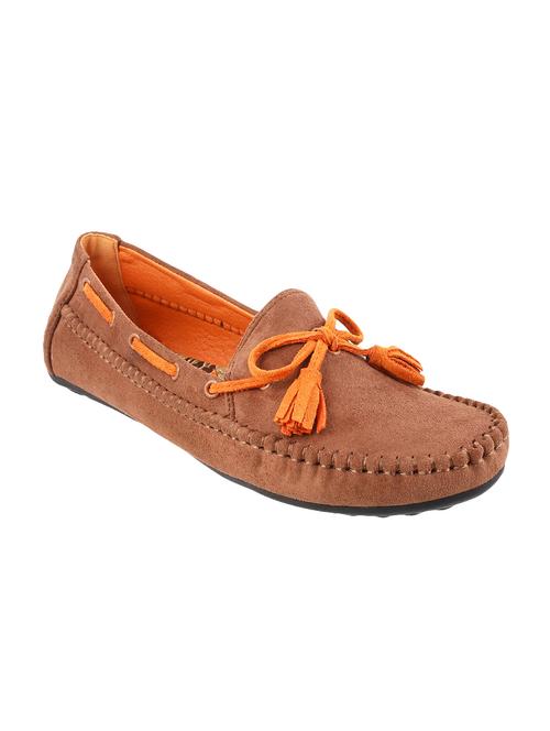 brown leatherette slip on loafers - 14332760 - Very Small Image - 1