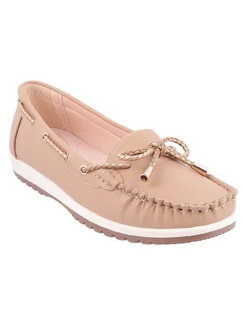 beige leatherette slip on loafers - 14332777 - Very Small Image - 1