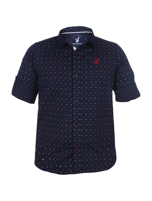 navy blue cotton shirt - 14335299 - Very Small Image - 1
