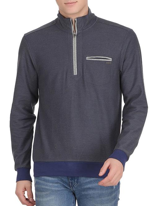 grey cotton casual jacket - 14335314 - Very Small Image - 1