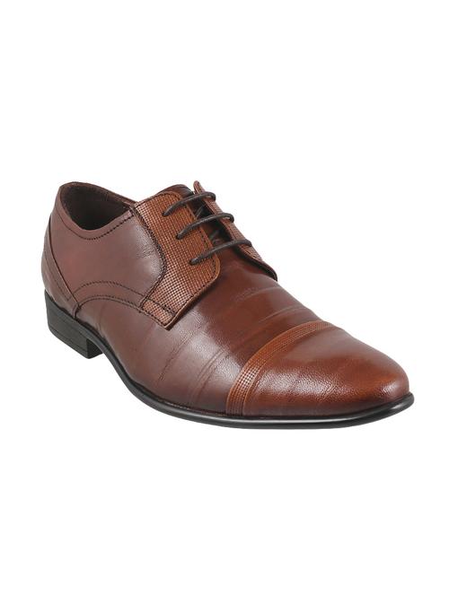 tan leather formal lace-up derby - 14337839 - Very Small Image - 1
