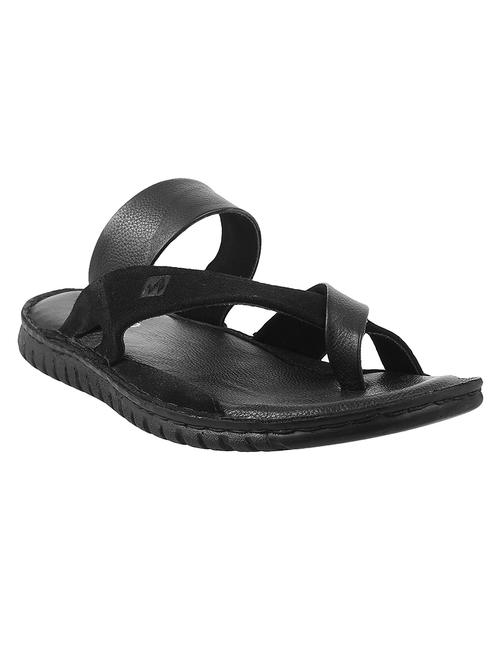 black leather slip on slipper - 14337868 - Very Small Image - 1