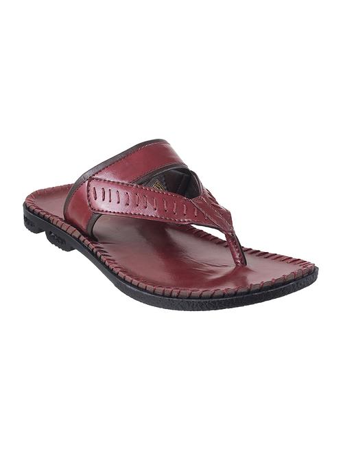 maroon leatherette toe separator slipper - 14337875 - Very Small Image - 1