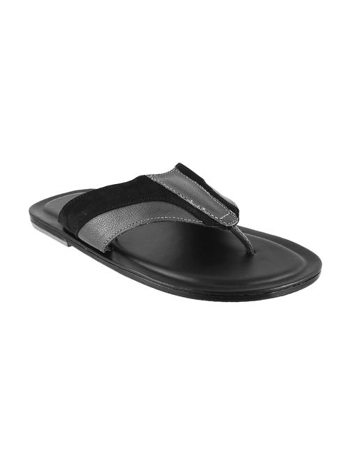 black leather toe separator slipper - 14337888 - Very Small Image - 1