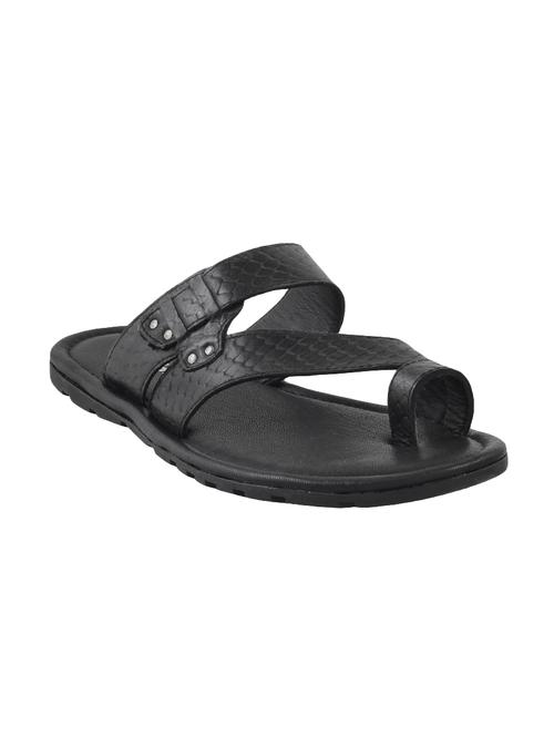 black leather slip on slipper - 14337898 - Very Small Image - 1