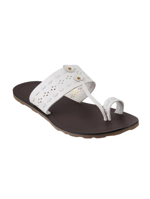 white leather slip on slipper - 14337912 - Very Small Image - 1