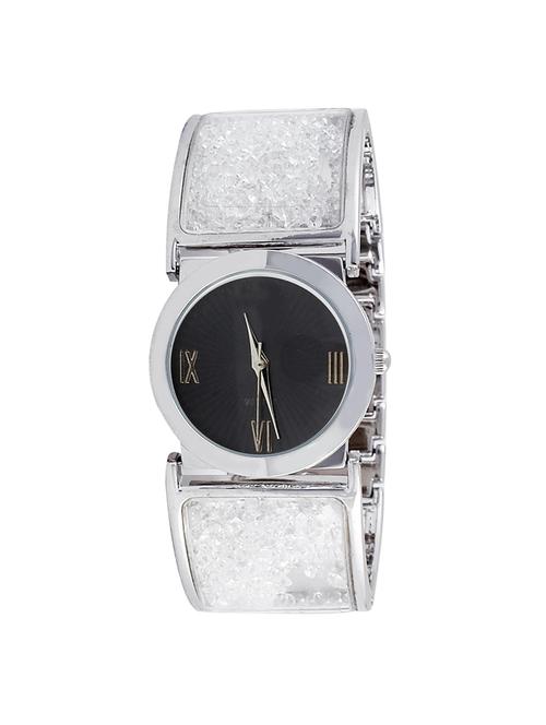 super drool silver crystal band wrist watch - 14337999 - Very Small Image - 1