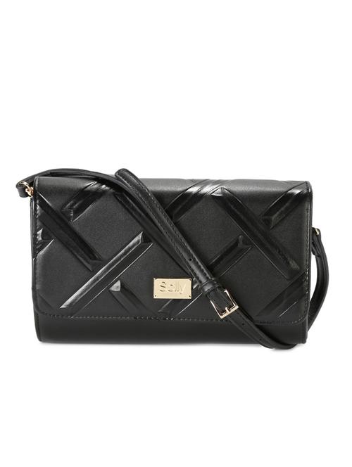 black leatherette regular sling bag - 14338285 - Very Small Image - 1
