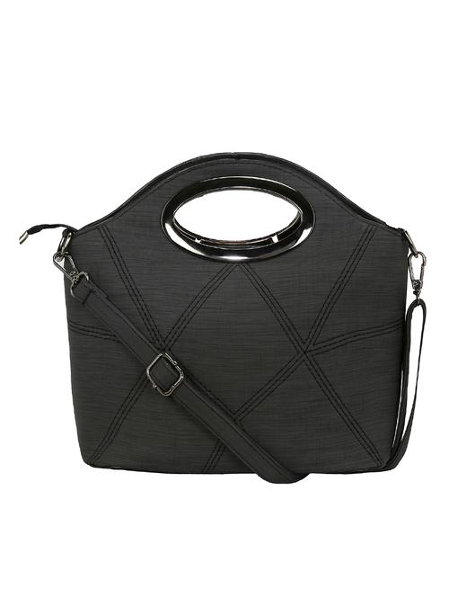 black leatherette  regular sling bag - 14339469 - Very Small Image - 1