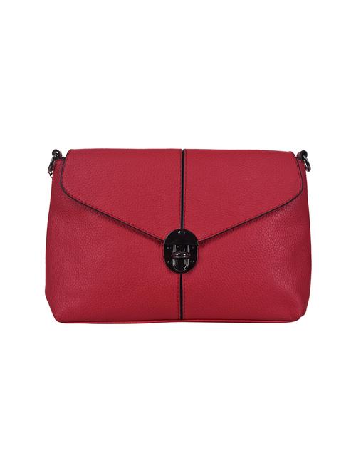 red leatherette  regular sling bag - 14340215 - Very Small Image - 1