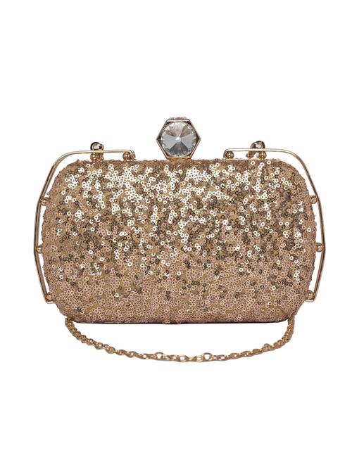gold canvas box clutch - 14340485 - Very Small Image - 1