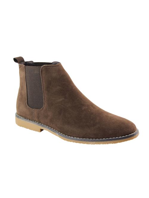 brown suede slip on boot - 14341008 - Very Small Image - 1