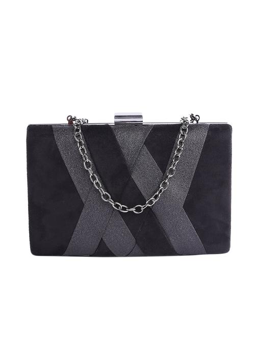 black polyester regular clutch - 14341273 - Very Small Image - 1