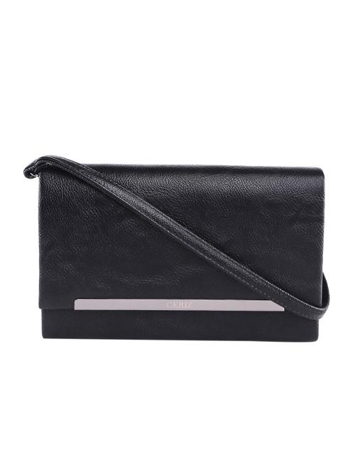 black leatherette regular clutch - 14341279 - Very Small Image - 1