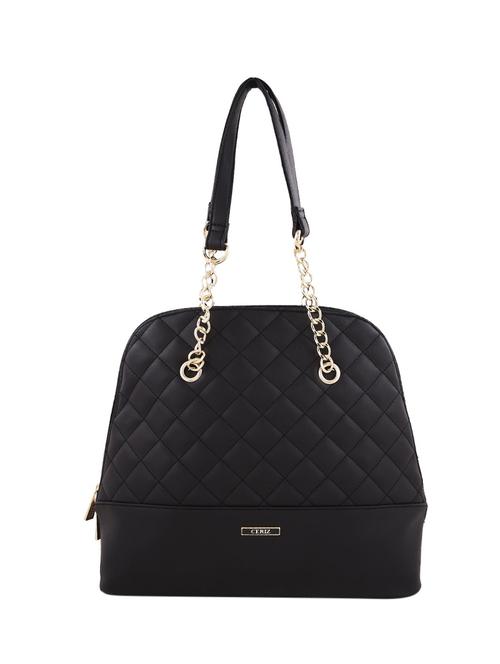 black leatherette regular handbag - 14341293 - Very Small Image - 1