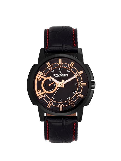ravinson new style analog black dial men watch - r1502sl01 - 14341615 - Very Small Image - 1