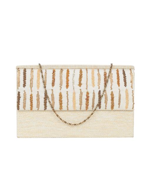 gold canvas regular clutch - 14341863 - Very Small Image - 1