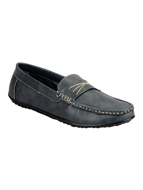 Blue Leatherette Slip On Loafer - 14341908 - Very Small Image - 1