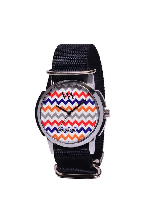 watch me printed dial nylon strap analog watch - 14342003 - Very Small Image - 1