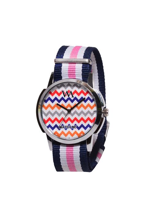 watch me printed dial nylon strap analog watch - 14342008 - Very Small Image - 1
