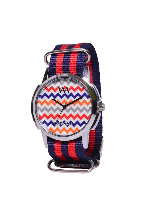 watch me printed dial nylon strap analog watch - 14342009 - Very Small Image - 1