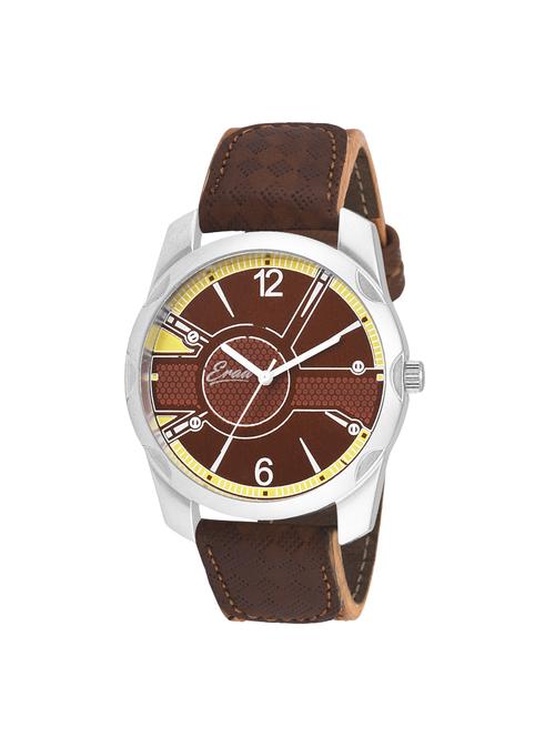 eraa men dark fantasy brown analog wrist watch - 14342408 - Very Small Image - 1