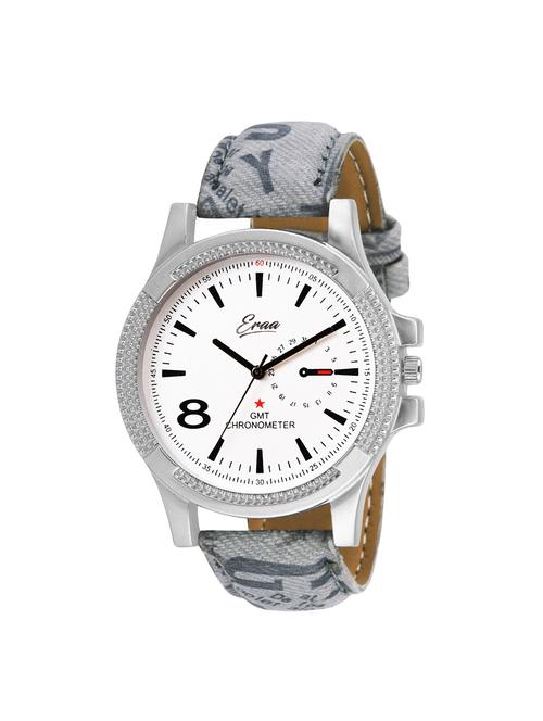eraa men smoky white & grey analog wrist watch - 14342413 - Very Small Image - 1