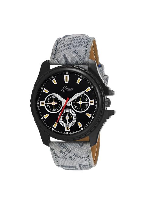 eraa men black & grey chrono pattern analog wrist watch - 14342428 - Very Small Image - 1