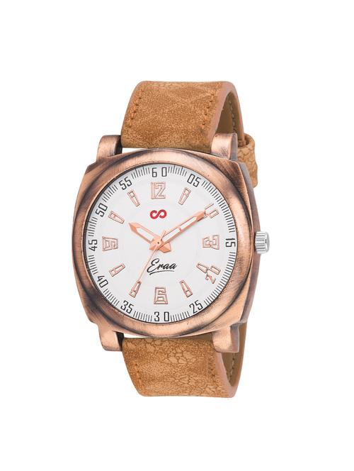 eraa men elegant brown white analog wrist watch - 14342447 - Very Small Image - 1