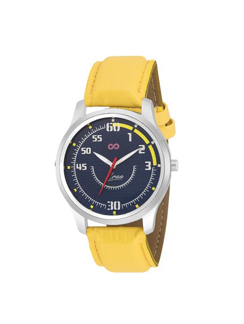 eraa men blue & yellow stylish analog wrist watch - 14342448 - Very Small Image - 1