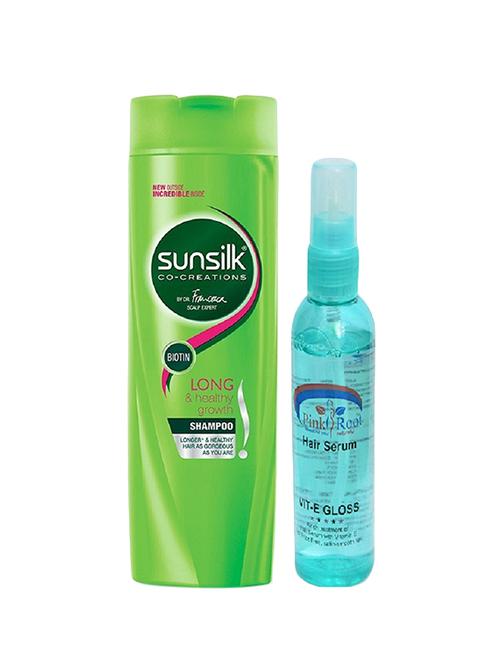 sunsilk long & healthy growth shampoo with pink root hair serum  - 14342598 - Very Small Image - 1