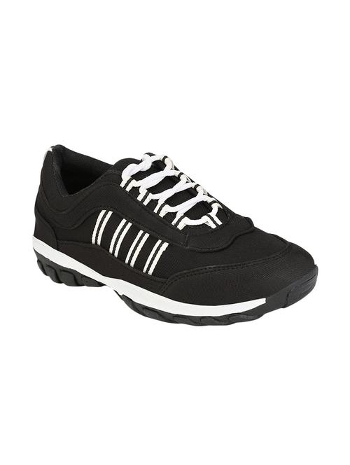 black canvas lace up trekking shoe - 14344882 - Very Small Image - 1