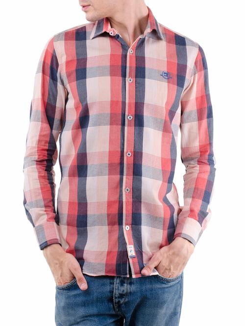 red cotton casual shirt - 14345002 - Very Small Image - 1