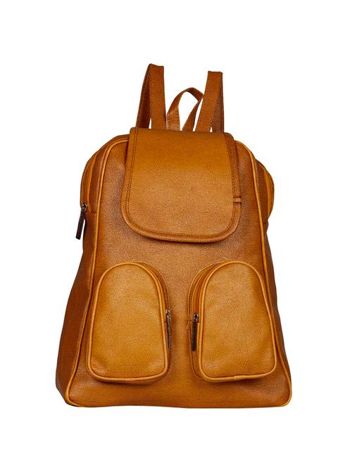 brown leatherette  regular backpack - 14347479 - Very Small Image - 1