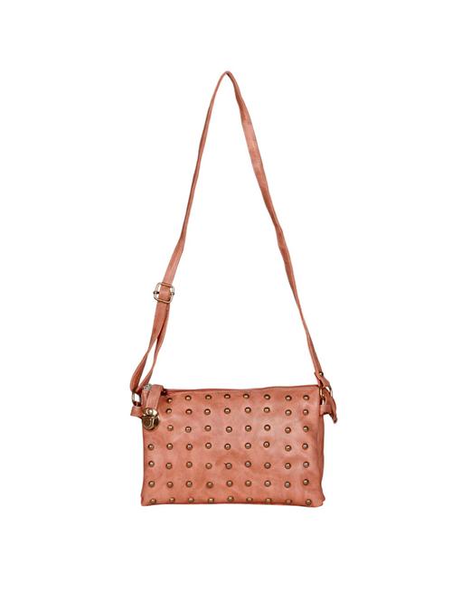 pink leatherette  regular sling bag - 14347498 - Very Small Image - 1