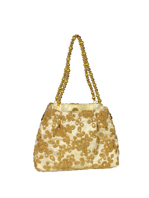 gold cotton ethnic clutch - 14347598 - Very Small Image - 1