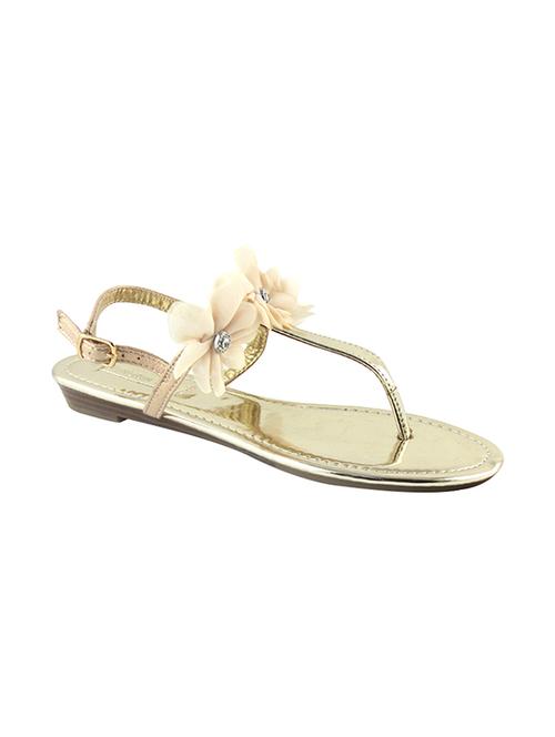 gold back strap sandal - 14350062 - Very Small Image - 1