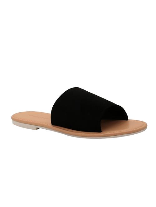 black leatherette slides - 14350077 - Very Small Image - 1