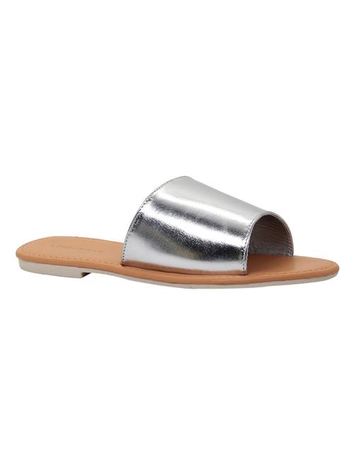 silver leatherette slides - 14350078 - Very Small Image - 1