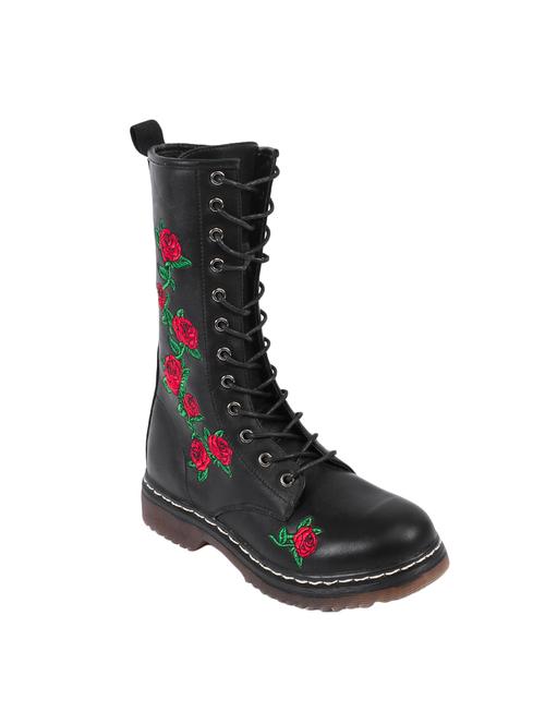 black embroidered calf  boot - 14350672 - Very Small Image - 1