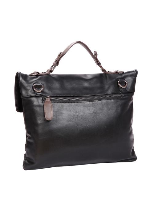 black leatherette  regular handbag - 14351010 - Very Small Image - 1
