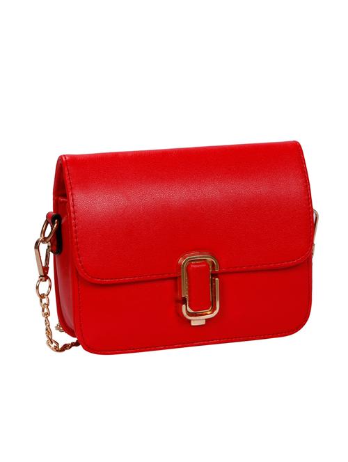 red leatherette  regular sling bag - 14351027 - Very Small Image - 1