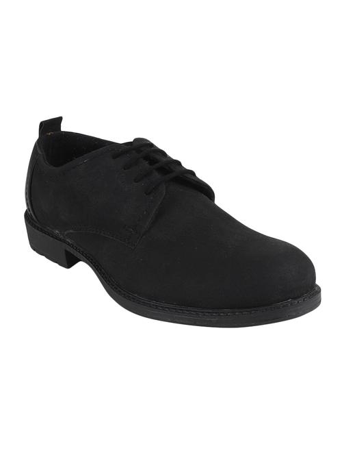 black leatherette lace-up derby - 14351490 - Very Small Image - 1