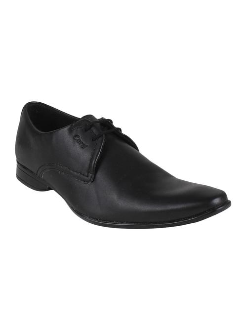 black leatherette lace-up derby - 14351494 - Very Small Image - 1