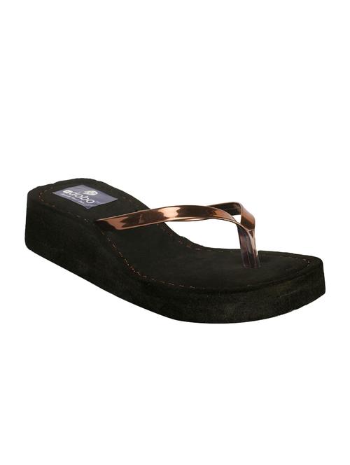 copper faux leather  flip flops - 14351708 - Very Small Image - 1